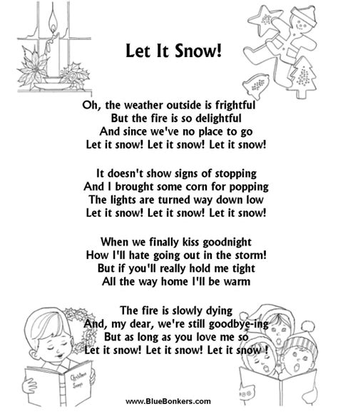 Let It Snow Lyrics Printable